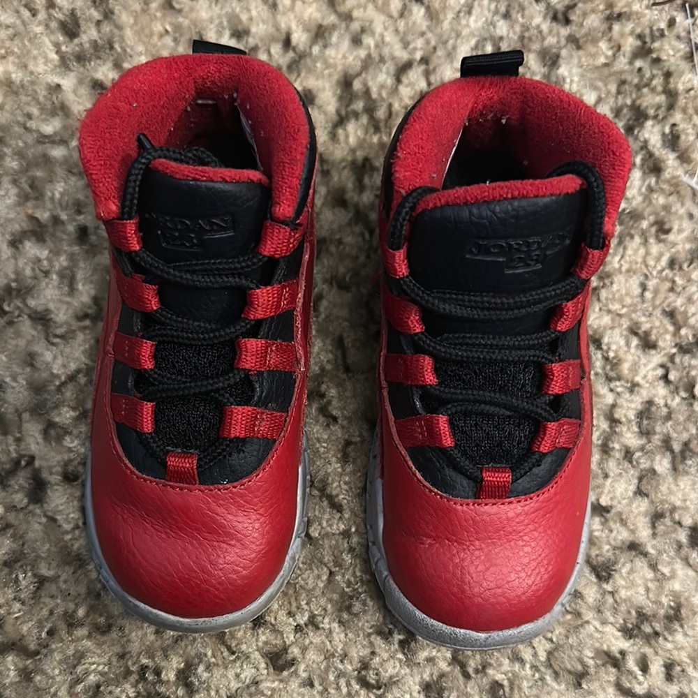 Jordan Red and Black Sneakers Classic Design